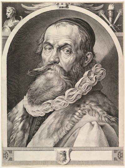 Porträtt av Hendrick Goltzius, pub. 1617. av Dutch School