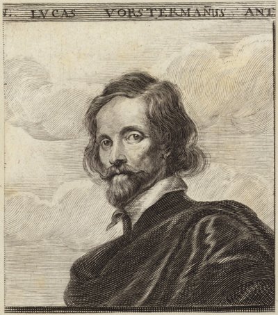 Porträtt av Lucas Vorsterman av Dutch School