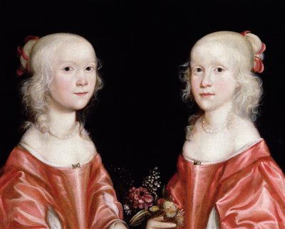 Porträtt av tvillingsystrar, ca 1650 av Dutch School