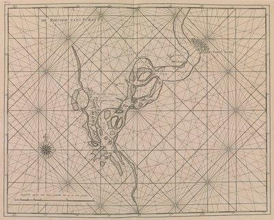 Inloppet till Surat, ca 1726 (tryck) av Dutch School