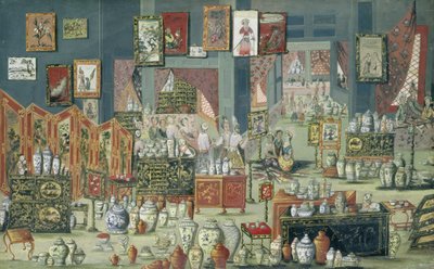 Butik som säljer kinesiska varor, 1680-1700 av Dutch School
