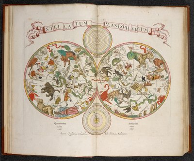 Stellatum Planisphaerium, En planisfär med stjärntecken av Dutch School