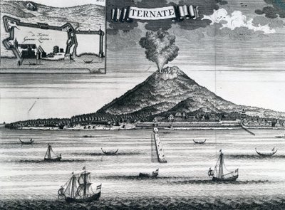 Ternate Island, cirka 1748 av Dutch School