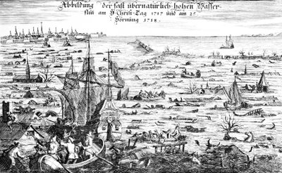 Julfloden 1717 av Dutch School