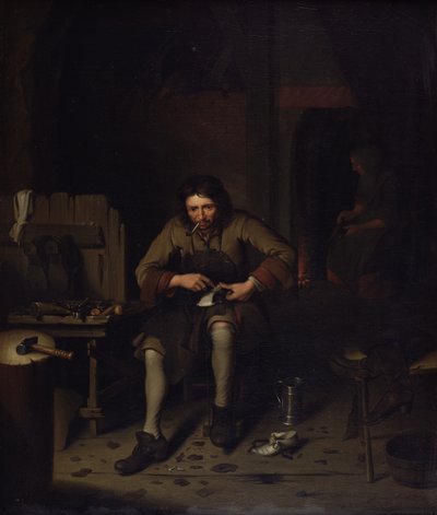 Skomakaren, ca 1675 av Dutch School