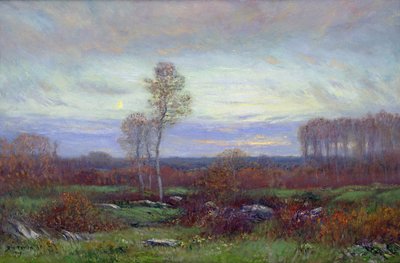 Höstkväll (olja på duk) av Dwight William Tryon