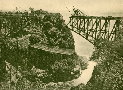 Bygger Zambesi järnvägsbron, c1930. av ENA