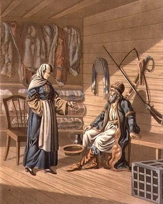 En Grebensky Cossack, graverad av A. Manz (litho) av E. (after) Karnejeff