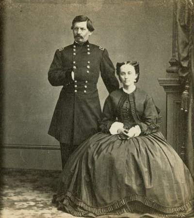 Generalmajor George B. McClellan och hans fru, publicerad av Anthony