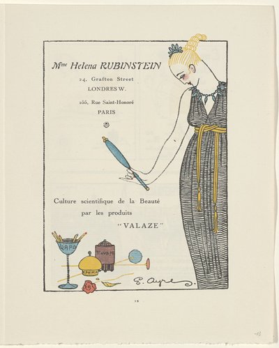 Gazette du Bon Ton, 1914 - nr. 6, sid. IX: Annons Helena Rubinstein (titel på objekt) av E. Ayres