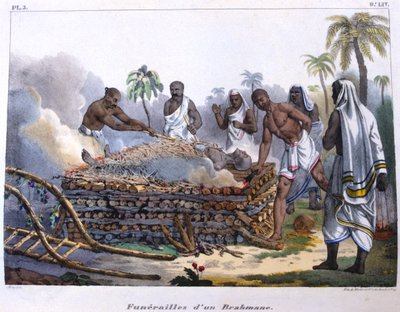 Brahminbegravning, Indien, mitten av 1800-talet av E Beau