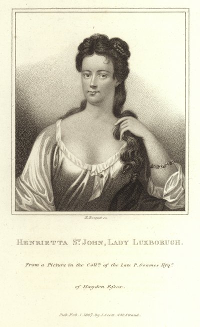 Henrietta St John Lady Luxborough av E. Bocquet