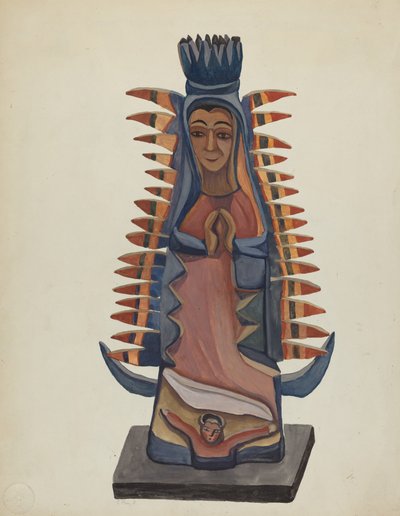 Huvuddelen av Jungfrun av Guadalupe, ca. 1936. av E. Boyd