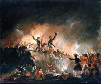 Avvisning av britterna vid Fort Erie, 15 augusti 1814, 1840 av E. C. Watmough