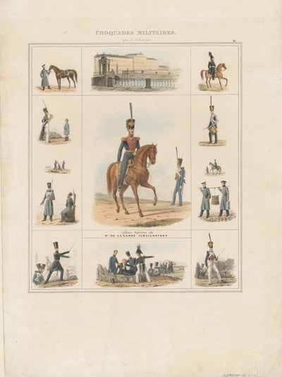 Kläduniformer från Izmailovsky-regementet, 1840 av E. Gilbertson
