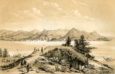 Viken och ön Hong Kong, 1847 av E Gilks