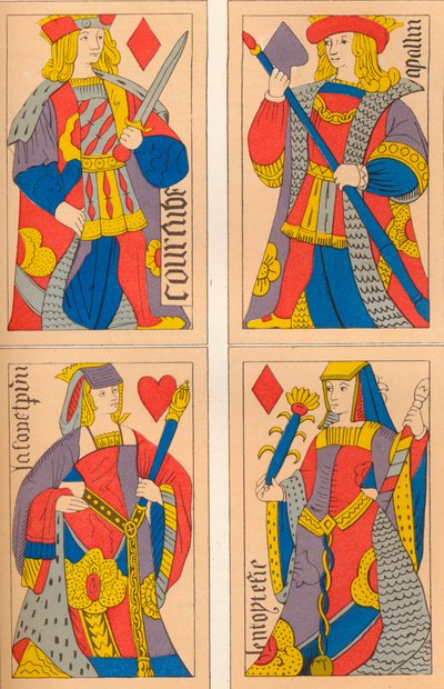 Spelkort, 1500-talet, 1849. av E. Hauger