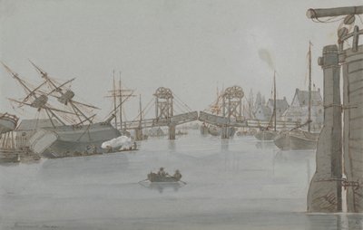 Yarmouth Bridge, augusti 1829 av E. M. Henderson