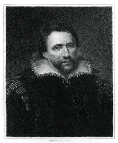 Benjamin Jonson, engelsk renässansdramatiker, poet och skådespelare, 1834. av E. Scriven