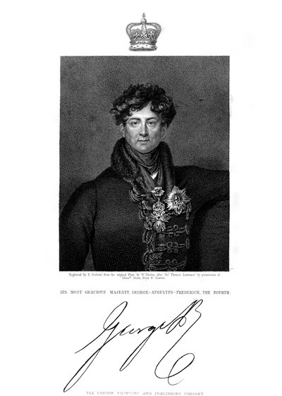 George IV, kung av Storbritannien och Irland och av Hannover, 1800-talet. av E. Scriven