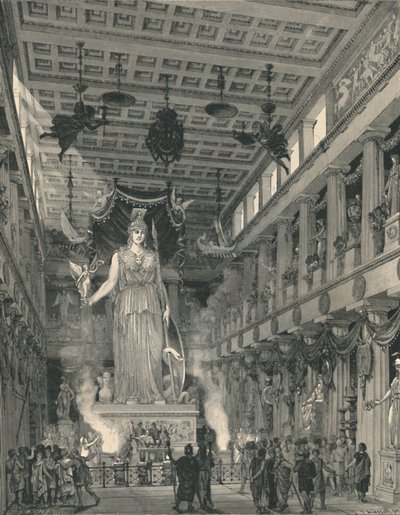 "The Temple of Athené Parthenos, restaurerad", 1886 av E Thiersch