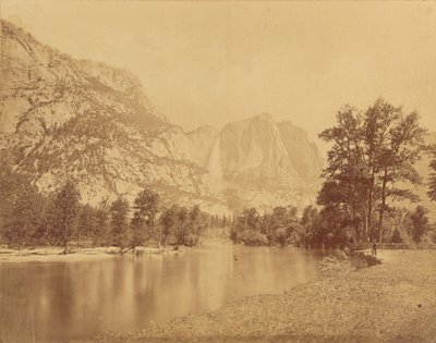 Yosemites vattenfall. (Stor Grizzlybjörn.) 2600 fot fall. av Eadweard J. Muybridge