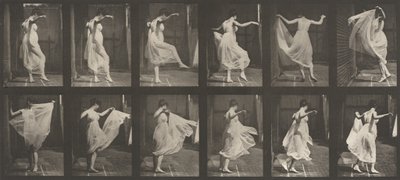 Plåt nummer 188. Dancing fancy, 1887. av Eadweard Muybridge