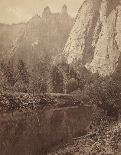 Katedralens spiror, Yosemite-dalen,1872 (foto) av Eadweard Muybridge