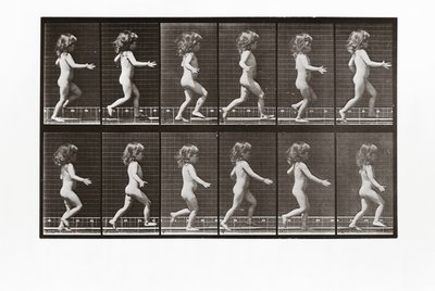 Barn som springer, skylt 469 från Animal Locomotion, 1887 av Eadweard Muybridge