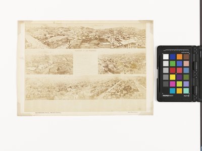 Nyckel till Panorama of San Francisco, från California Street Hill av Eadweard Muybridge