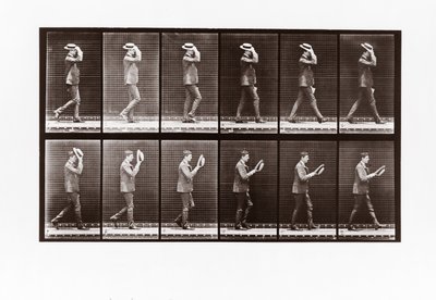 Man lägger av sin båtfarare, skylt 44 från Animal Locomotion, 1887 av Eadweard Muybridge