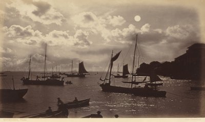 Månljusets effekt - Panamabukten,1877 (foto) av Eadweard Muybridge
