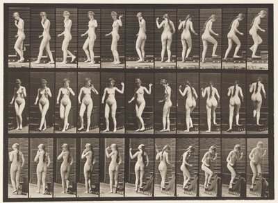 Tavla 101. Svängande och stigande trappor, viftande hand, 1872-1885 av Eadweard Muybridge