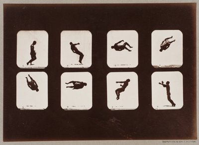 Plåt 106. Atleter, Twist Summersault av Eadweard Muybridge