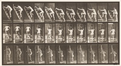 Plåt 110. Stigande stege, två steg åt gången av Eadweard Muybridge