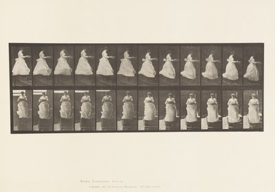 Tavla 134. Nedåtgående trappa, med handfat i händerna av Eadweard Muybridge