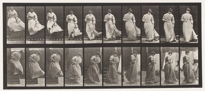 Tavla 142. Fallande trappor, vändklänning fångad, 1885 av Eadweard Muybridge