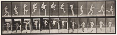Plåt 154. Hoppning; Springer rakt, höjdhopp av Eadweard Muybridge
