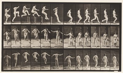 Plåt 155. Hoppning, löpning, rakt höjdhopp av Eadweard Muybridge