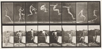 Tallrik 160. Hoppning; Löpa brett hopp (skor) av Eadweard Muybridge