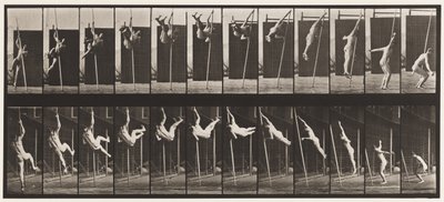 Plåt 165. Hoppning; Stånghoppning av Eadweard Muybridge