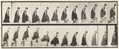 Plåt 173. Stigande steg och hoppar av, 1885 av Eadweard Muybridge