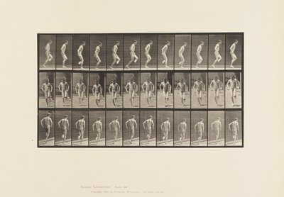 Plåt 186. Hoppa på höger fot, 1885 av Eadweard Muybridge