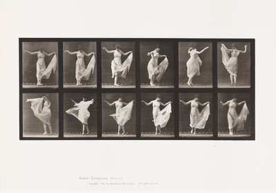 Tallrik 187. Dans av Eadweard Muybridge