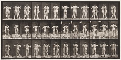 Tallrik 196. Dansvals, två modeller av Eadweard Muybridge