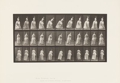 Plåt 198.Courtseying, 1885 av Eadweard Muybridge