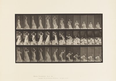 Tallrik 206. Bära vattenburk på huvudet, vända och sätta på den av Eadweard Muybridge