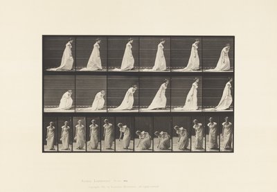 Plåt 209. Böja och lyfta en näsduk, 1885 av Eadweard Muybridge