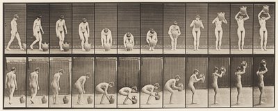 Tallrik 224. Luta och lyfta vattenburken till huvudet av Eadweard Muybridge