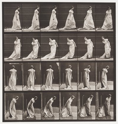 Plåt 231. Böjd för att ordna tåg och vändning av Eadweard Muybridge